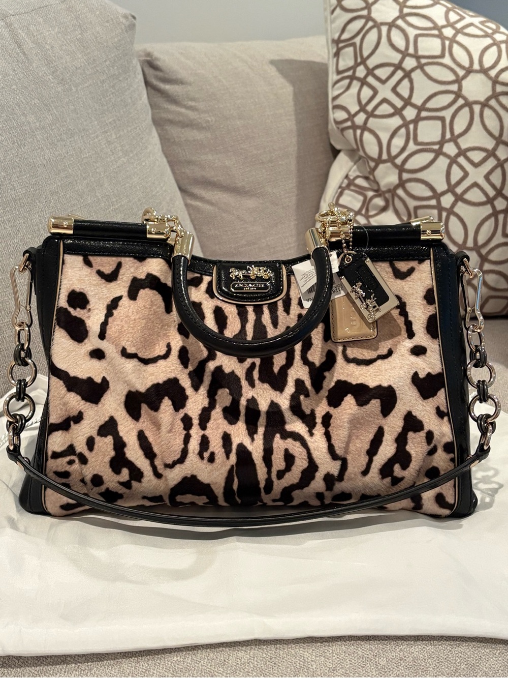 RARE NWT COACH Madison Printed Haircalf Carrie 21285